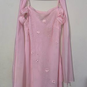 light pink dress